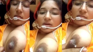 Hot wife showing off her big boobs on VK