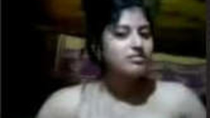 My Indian girlfriend is showing her boobs during a video call.