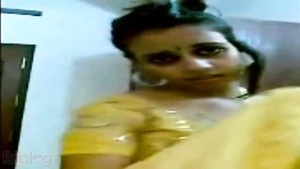 Indian wife stript and reveals her hairy genitals