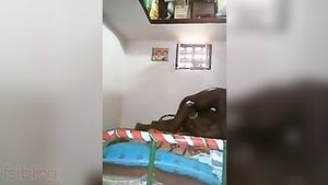 Sexy mother has rough sex with a mustachioed man in her bedroom