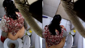 Indian Augusta Hofgartner in toilet scene