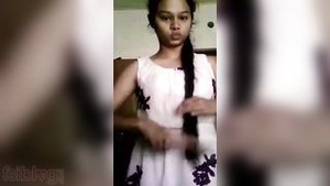 Sweet college student Tam strips on cam in nude MMS