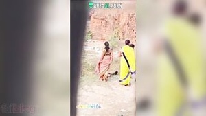 Amateur video of auntie and MILF duo for some pee action