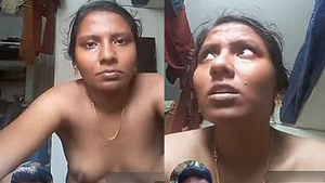 Horny Tamil girl showing and very hard fingering on video call