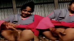 Pretty village girl fingering herself and taking selfies.