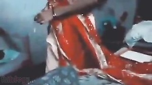 Scandalous porn scene of an Indian housewife having sex in a villa.