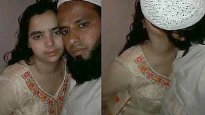 Indian couple shares a tender moment and kisses