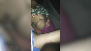 Pretty Bangladeshi village woman gives great blowjob and booby press