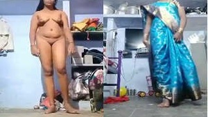 Marital chick from a Tamil village exposes her breasts and vagina.