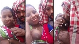 Hot Pakistani woman showing off her big and beautiful breasts in an explicit video.