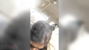 Good marriage: Wife of Telegu man giving her husband a good blowjob in their car in the MMS video.
