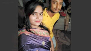 Hot Indian wife strips and dances during a video call