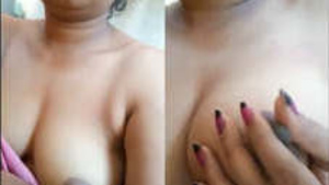 Beautiful fossil seduces with her big chest