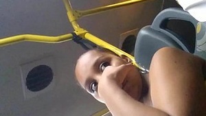 The brunette watches as things progress in...