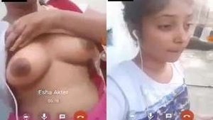 Married man catches his wife pleasuring herself during a video call with her lover