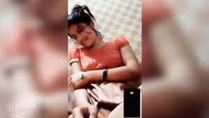 Naughty Bangladeshi cutie showcases and fondles her boobs in desi porn video.