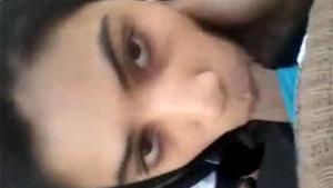 Muslim girl from Kashmir enjoys to give her lover a blow job outside.