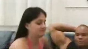 A hot woman seduces two men in this Tamil Sex video.