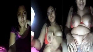 Beautiful girlfriend in hot video with great body and big firm breasts