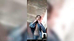 Desi video call with hot and hairy pussy brunette.