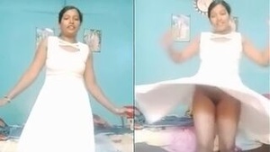 Pretty wife shows her brazen beauty on a live TV show.