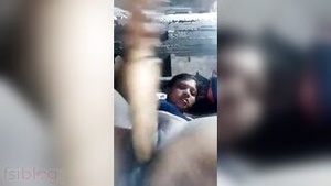 Smart Indian girl in blue bra uses rolling pin for self pleasure in village setting