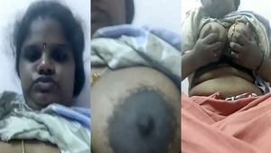Usually, a married woman from the South India exposes her big breast