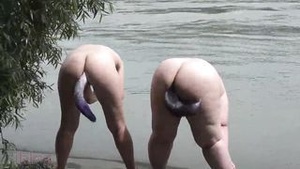 Hot women of Indian origin fucking outdoor with anal toys