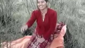 Aunt fucks her young nephew out in the open.