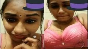 Young Tamil girl’s sensational fingering scene with big boobed mate