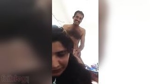 Beautiful Indian neighbour in hot solo action on the bed.