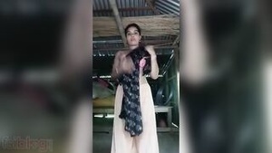 Dehati Bangla beauty in a striptease video