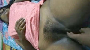 Young Tamil woman pleases herself with her finger