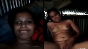 A Bangladeshi village girl pleasures herself for her lover.
