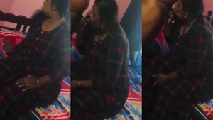 Hot MILF blowjob scene with an Indian housewife.