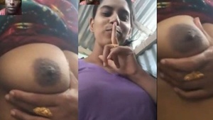 A girl from Bangladesh exposes her breasts during a video chat