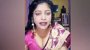Call for live video conferencing with an Indian babe