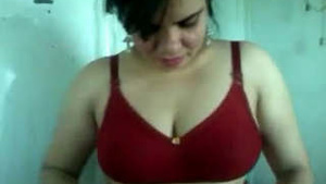 Radha bhabhi in red bra with some dirty talk