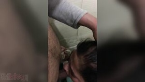 Undecided Housewife has good blowjob in MMC bathroom