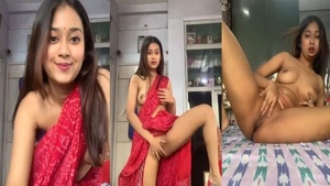 Sweet Bangladeshi beauty's striptease performance.