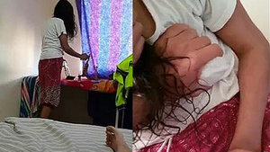 Shy wife has a small breast encroachment and gives a blow job.