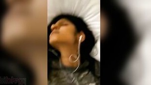 Young Indian woman enjoying an amateur webcam session with her man.