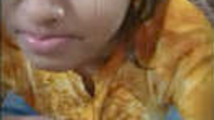 An Indian sex worker gives a good blowjob to a customer.