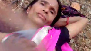 Beautiful woman Randi having sex outside