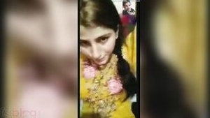 Beautiful Pakistani girl strips and gets naughty on a video call with her lover.