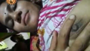 Beautiful Bengali bhabi in a video call.