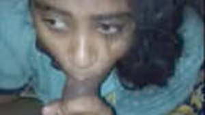 A hot Tamil college girl gives a blowjob.