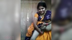 A happy house wife tries out her new sex toys.