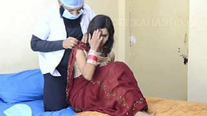 Hospital scene with hot village bhabhi batting her eyelids and seducing the doctor in the most sexual manner.