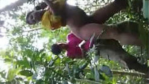 Call girl in village in India doing her job.